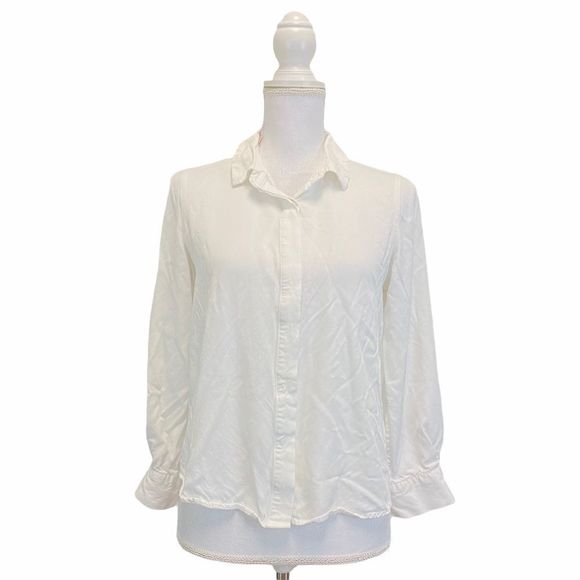 FRANK AND OAK White Button Down Medium Shirt - Picture 1 of 7